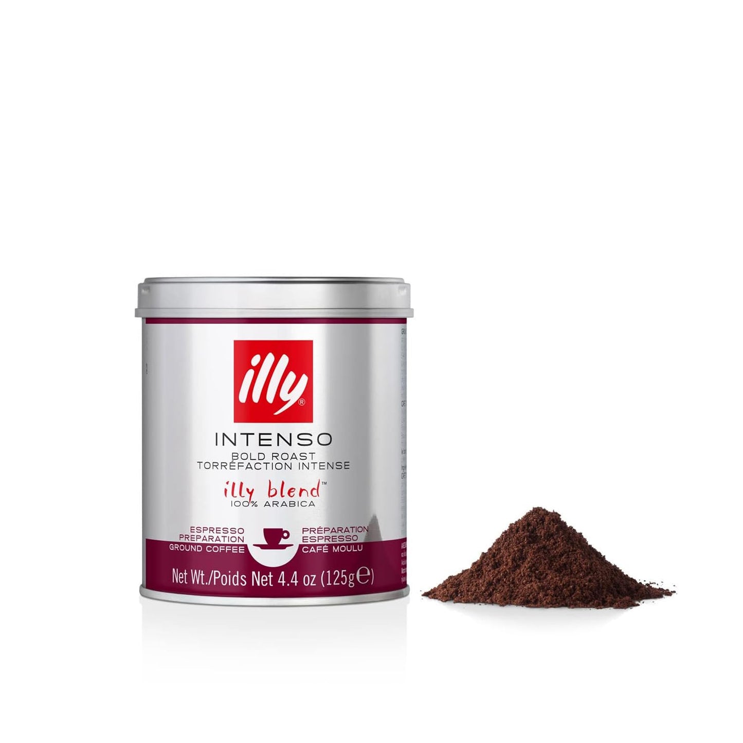 illy Ground Coffee Espresso - 100% Arabica Coffee Ground - Intenso Dark Roast - Warm Notes of Cocoa & Dried Fruit - Rich Aromati
