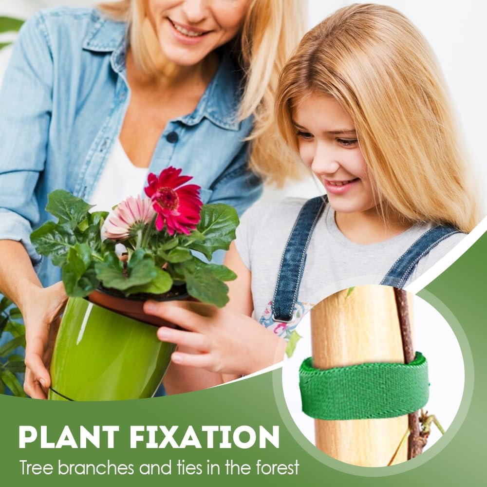 Reusable Plant Ties Tape for Climbing Plants, Garden Ties Tomato Plant Supports, Adjustable Garden Twine & Twist Ties Plant Ties for Outdoor Indoor Plants Stakes Gardening Supplies (Red, 5 Rolls)