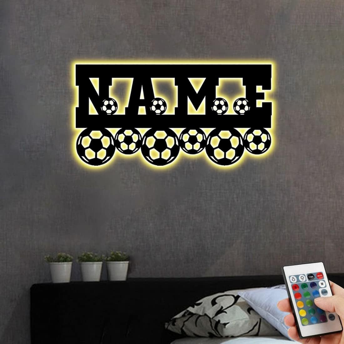 Personalized Name 7 Colors Baseball lamp Custom Baseball Wall Art Night Light LED Name Sign Gift for Men Baseball Lover