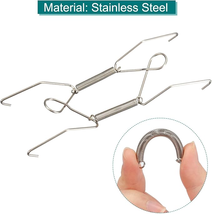 uxcell 6 Pieces Plate Hanger, 6 Inch Stainless Steel Invisible Wall Plate Hangers with 6Pcs Wall Hooks for Decorative Plates, Silver