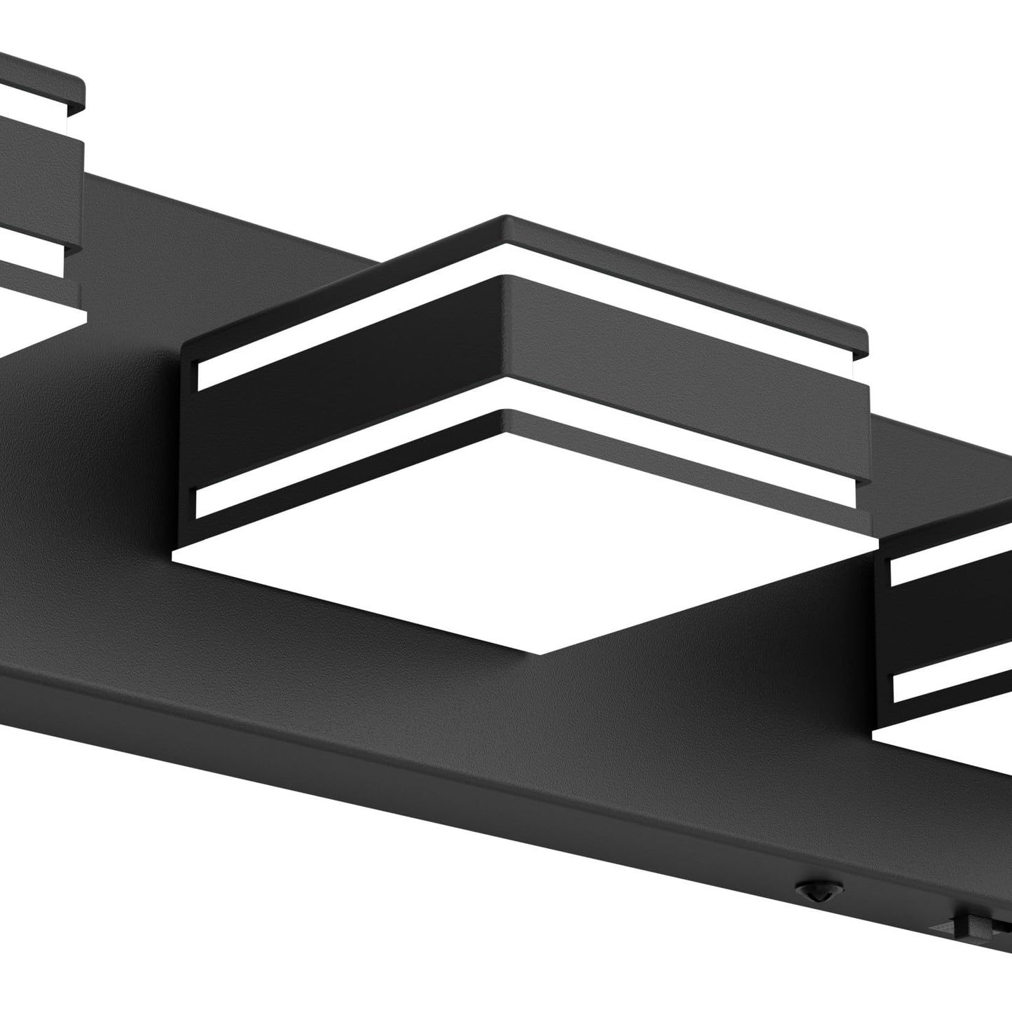 Ralbay 48Inch Black Bathroom Vanity Light With 5 Color Temperatures (3000K-6000K) Dimmable Metal Acrylic Modern Led Matte Black Bathroom Lighting Over Mirror (6-Light)