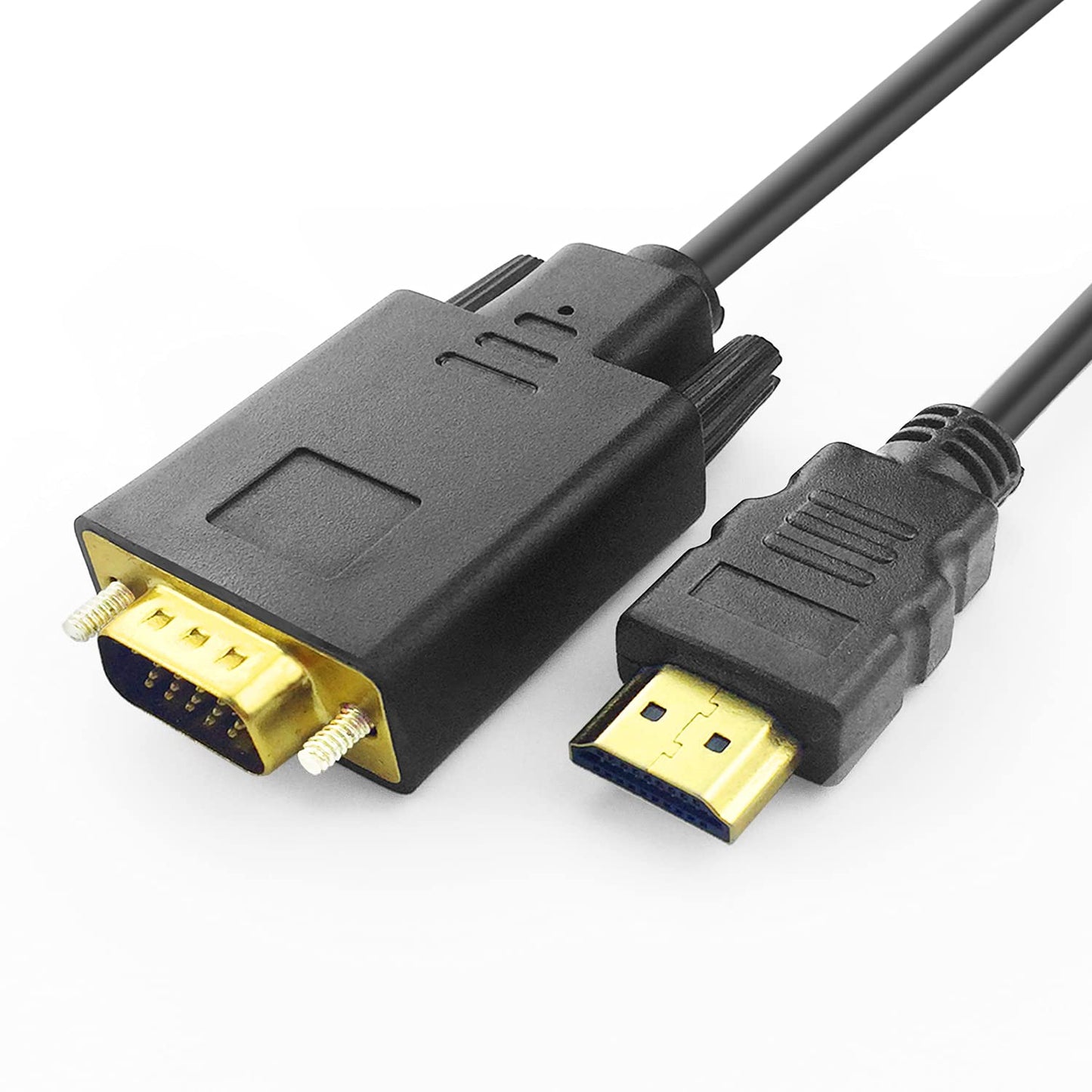 Peotriol Hdmi To Vga Cable, 1080P Hdmi Male To Vga Male M/M Video Converter Cord Adapter Compatible With Hdmi Desktop, Laptop, D