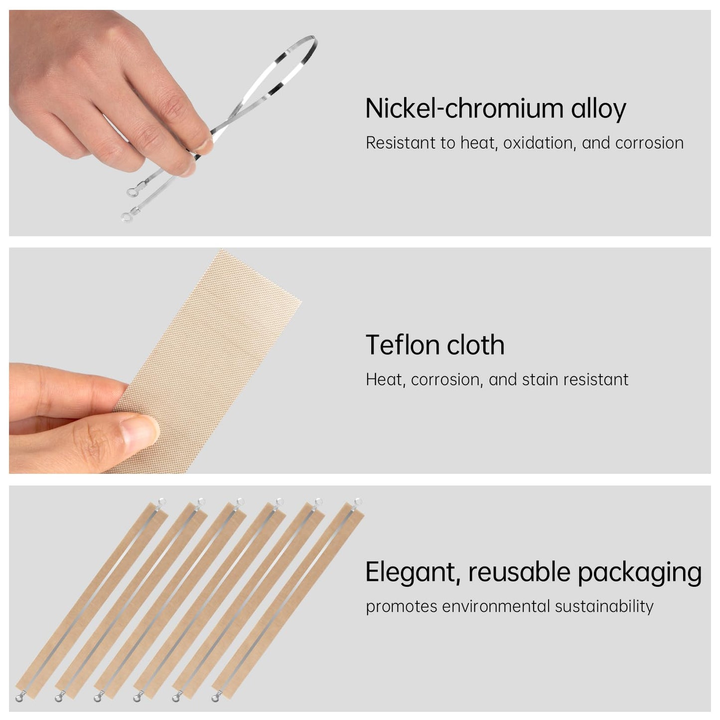 R-PACK Impulse Sealer Heat Wire Element Strip - 24in Sealing Replacement Heating Wires for Sealing Machines (Sealing width : 3mm)