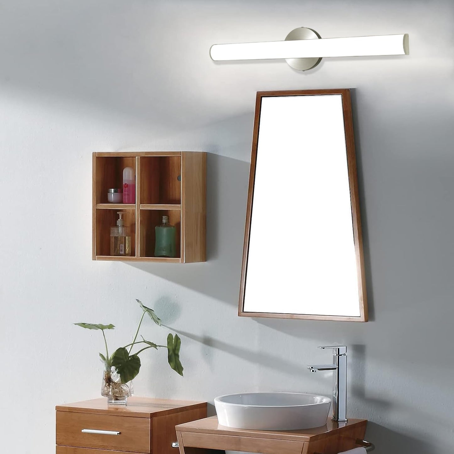 Oowolf 24 Bathroom Vanity Light Fixture, 16W Led, 1520Lm, 4000K Natural White, Aluminum, Model In22Yus, 1 Pack
