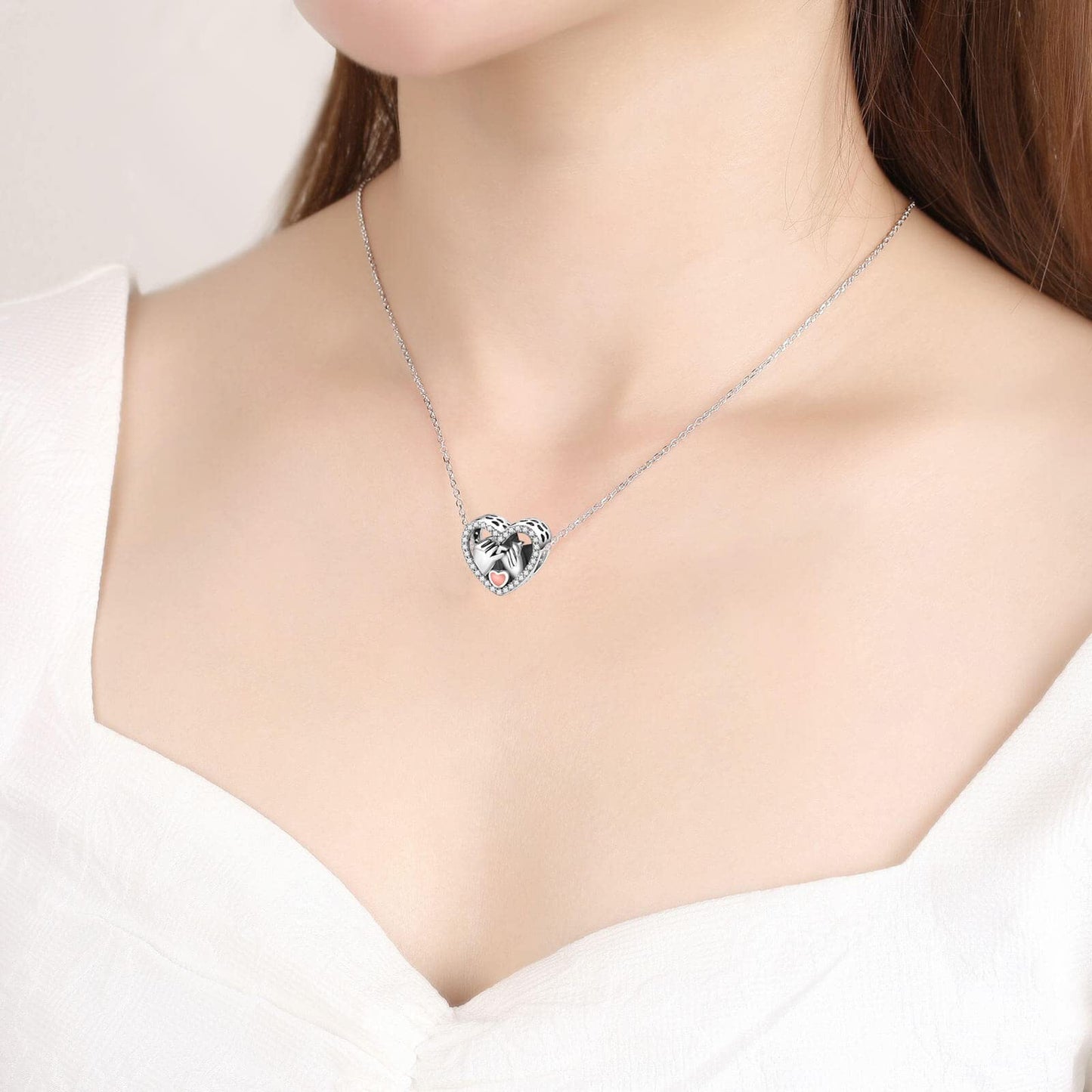 dazlily Love Heart Eternal Promise Charm 925 Sterling Silver Charm for Bracelets Necklaces Jewelry