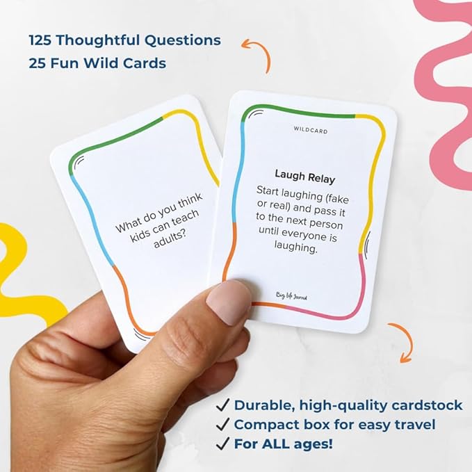 Big Life Journal Sharing Joy Family Conversation Cards - 150 Cards That Bring Families Closer Together, Put Down The Phones & Connect with Family, Meaningful Talk, Great for Dinner Table, Road Trips