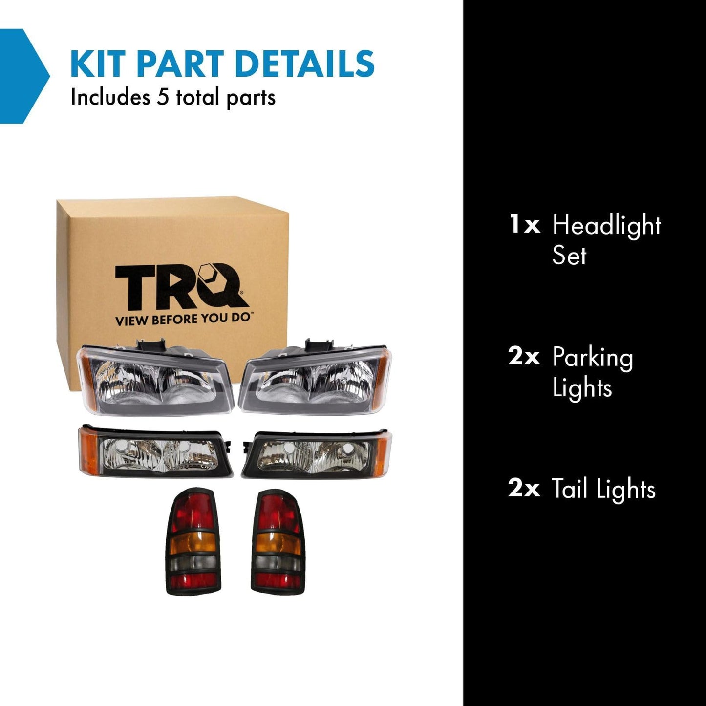 Trq Lighting Kit Compatible With 2003 Chevrolet Silverado 3500 Gm2502224 Gm2502257 Gm2503224 Gm2503257 Gm2520185 Gm2521185 Gm2800166 Gm2801166