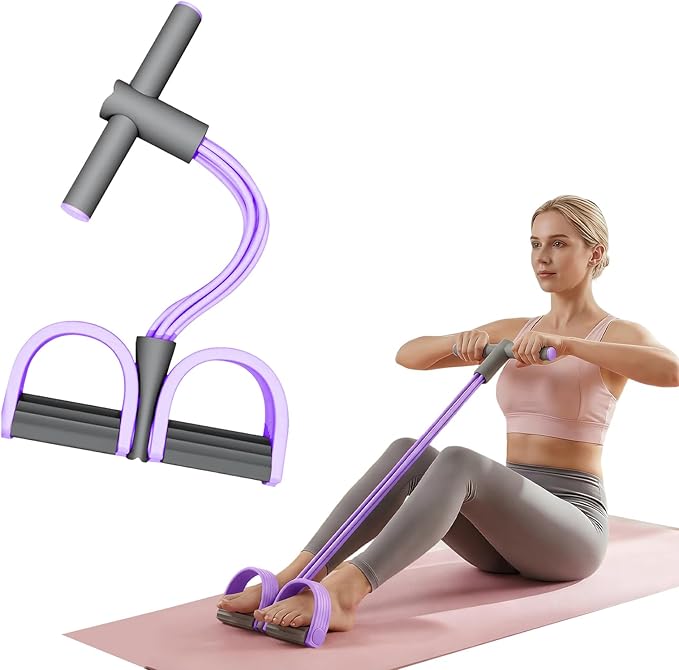 Pedal Resistance Bands with Handles, Multifunction Elastic Yoga Resistance Band, Natural Rubber Foot Pedal Resistance Band...