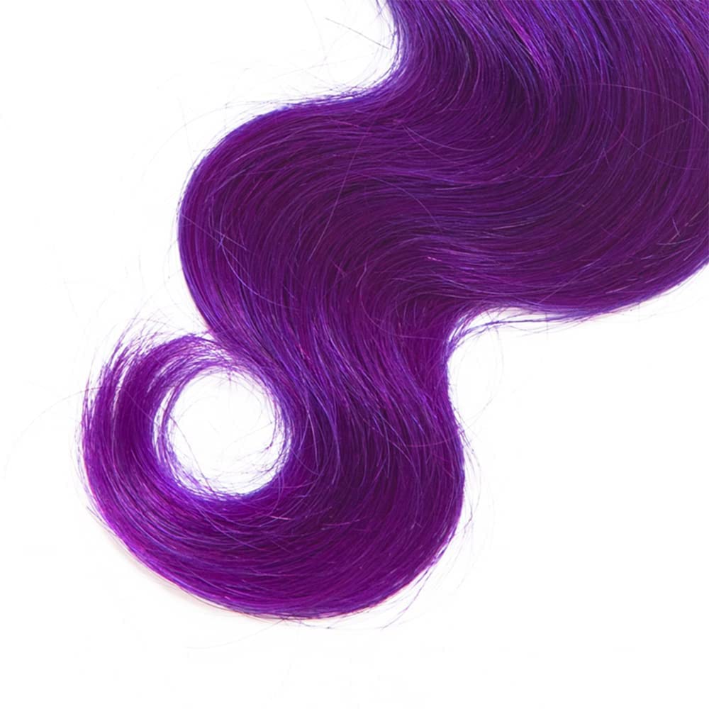 Lagalaga Bundles Human Hair 26 28 30 Inch Body Wave T1B Purple Human Hair Bundles Unprocessed Brazilian Virgin Hair Quick Weave