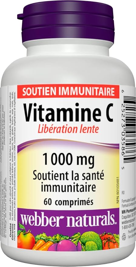 Webber Naturals Vitamin C Timed Release 1,000 mg, 60 Tablets
