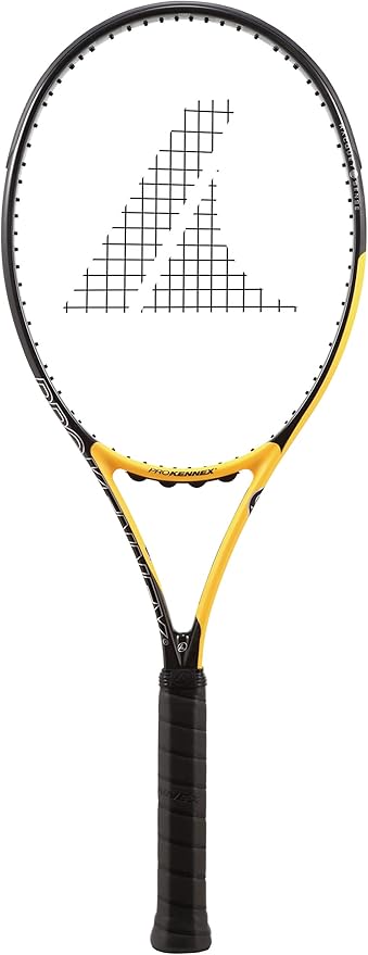 PROKENNEX Black Ace 315, Tennis Racket Unisex Adult, Black, Yellow, Carbon, L2