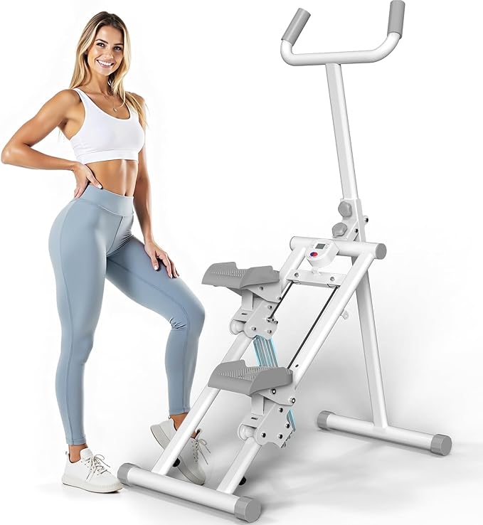 YYJO Steppers for Exercise at Home Stair Stepper with Handlebar and Resistance Foldable Stepper Climber Exercise Machine C...