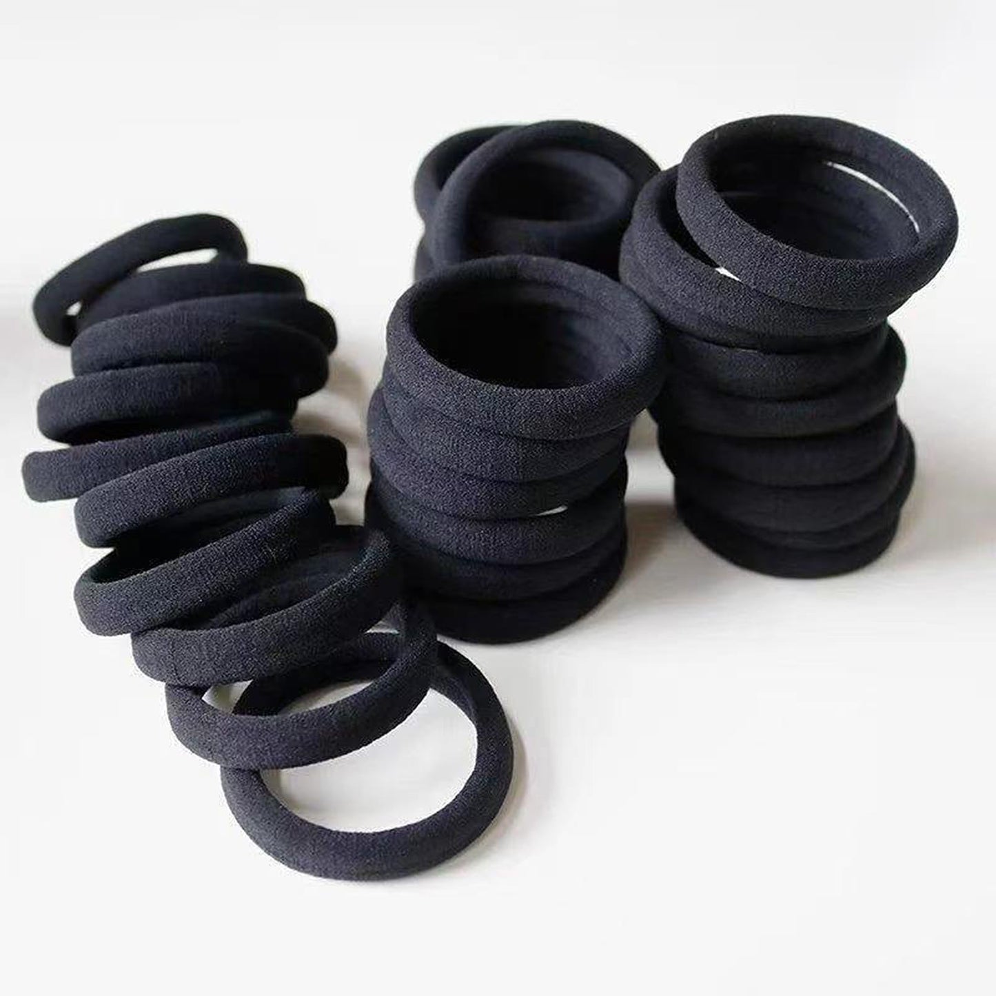 200PCS Black Hair Ties for Women & Girls Men Kids Toddler - Seamless, Thick, No Damage Elastic Hair Bands for Ponytails, Workout