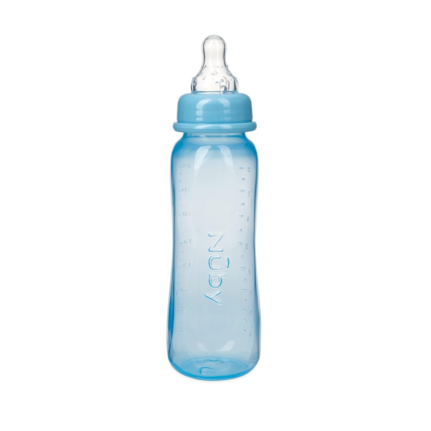 Nuby Standard Neck Tinted Bottle, 8oz, 3+ Months, Single Pack of 1, Colors May Vary