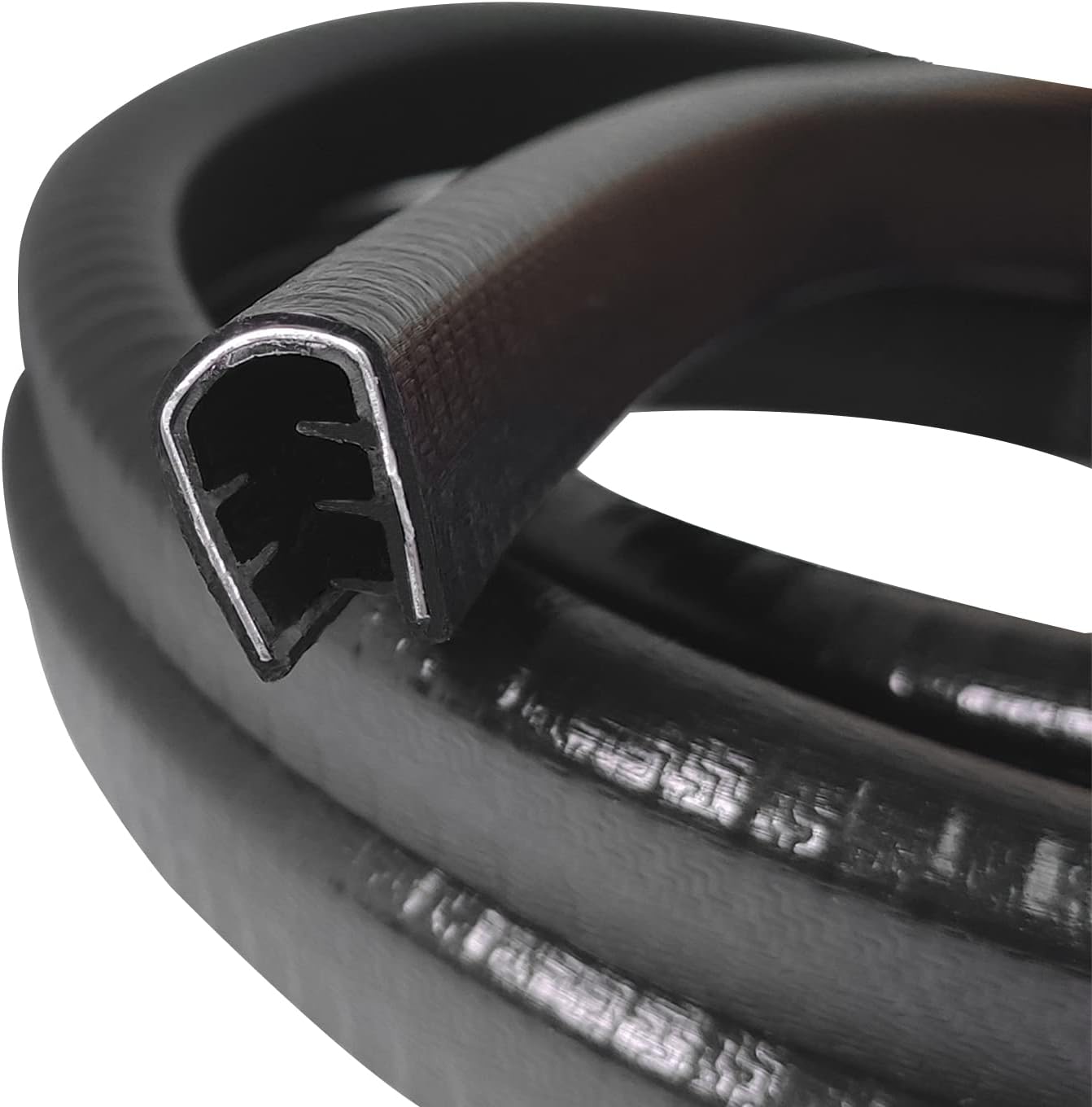 SYOAUTO Large Edge Trim Fits Edge 1/4 inch, 30 Feet (9 Meter) Black Rubber Edge Boat Trim Molding