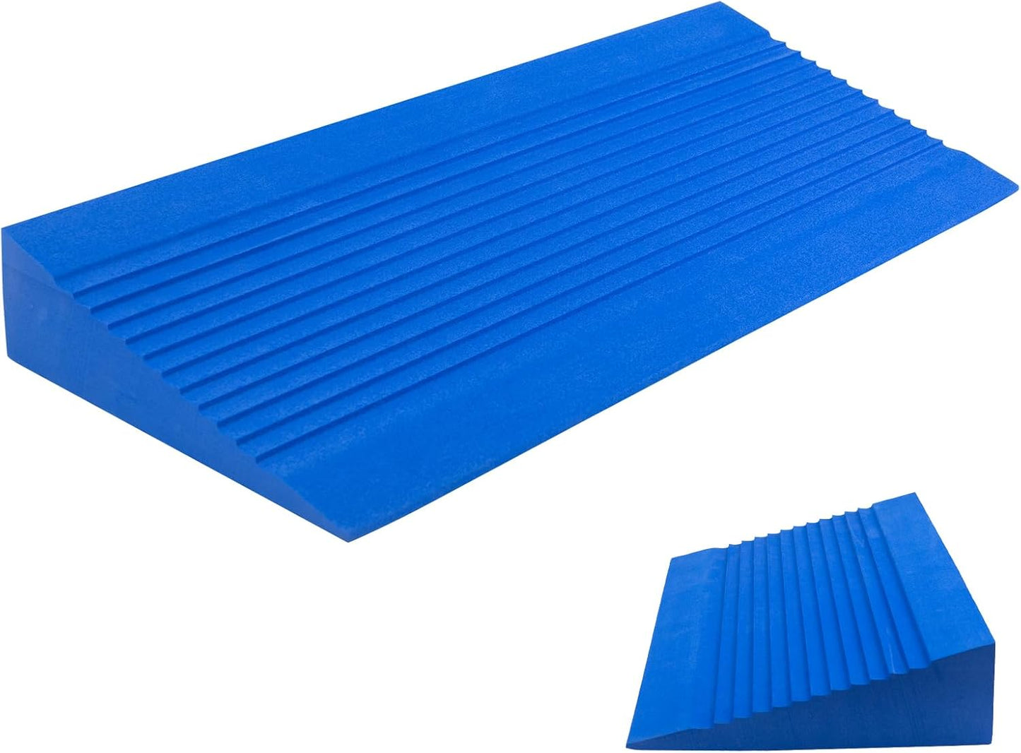 Squat Wedge Block,Non-Slip Heel Elevated Slant Board,for Weightlifting,Calf Stretch,Yoga,Improve Ankle Mobility,Home and Gym Equipment,Blue