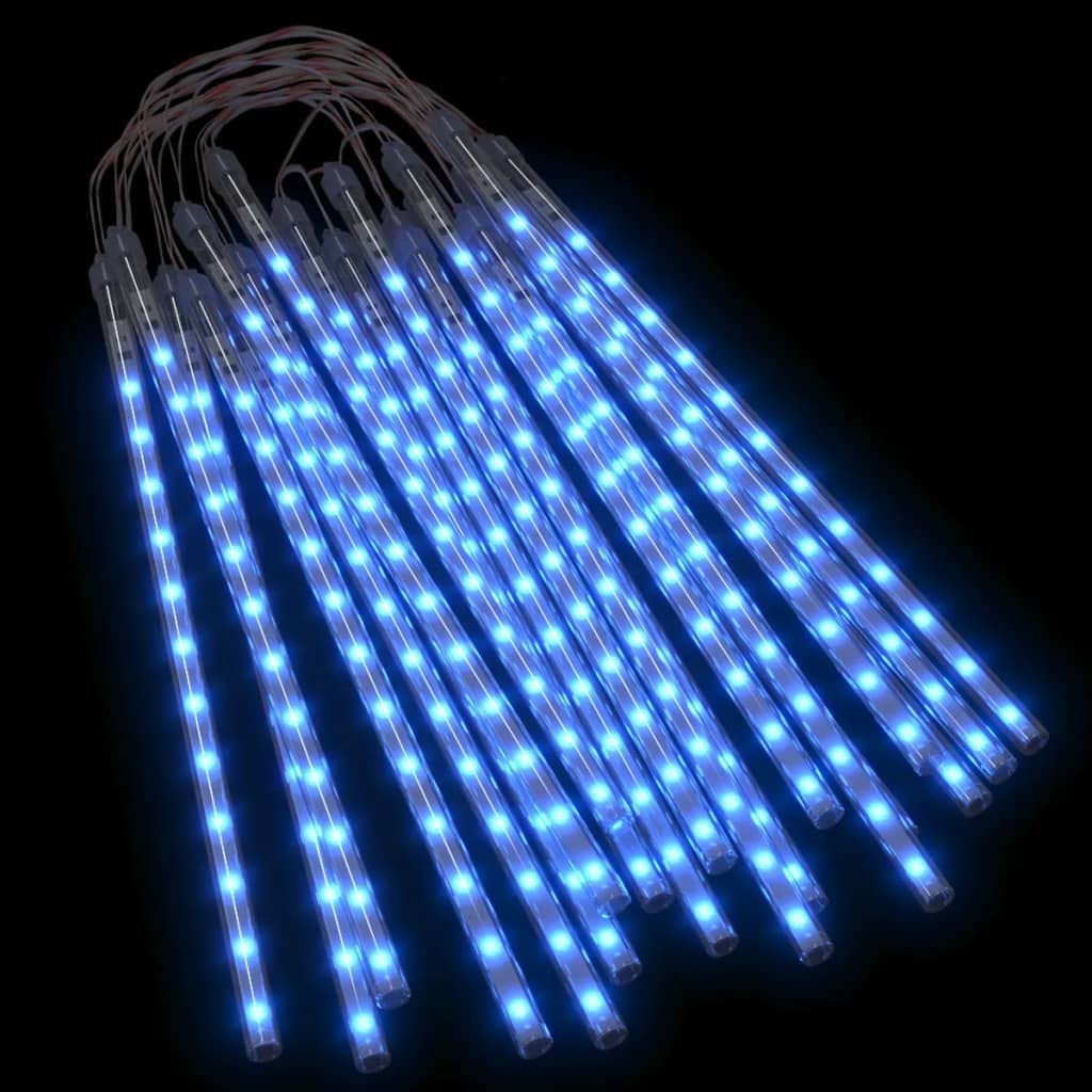 vidaXL Meteor Shower Lights - 20pcs 1-ft Blue SMD LED Tubes - Water-Resistant, Energy-Efficient for Indoor/Outdoor Use, Model 328553