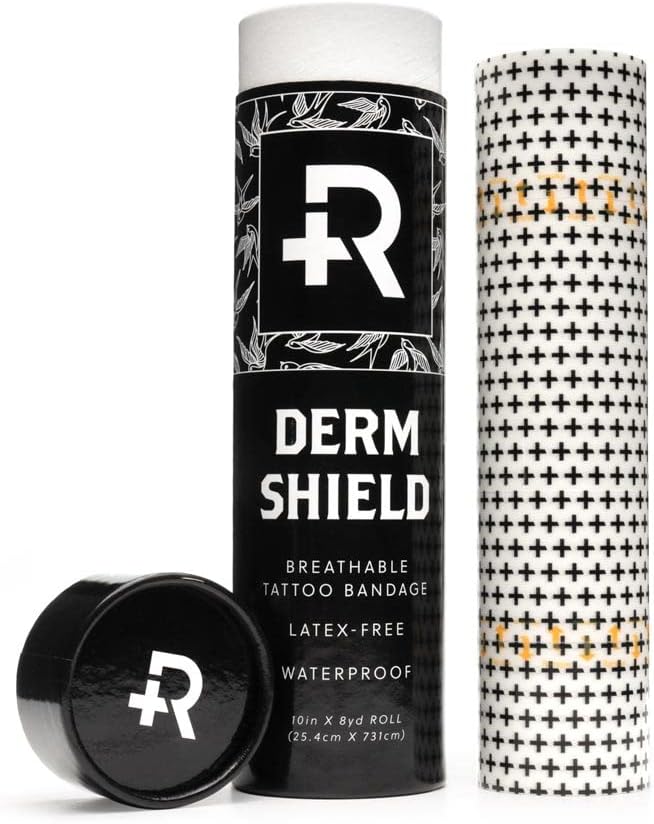 Recovery Aftercare Derm Shield Tattoo Cover Up Patch - Latex-Free & Waterproof Tattoo Aftercare Bandage - Transparent Matt...