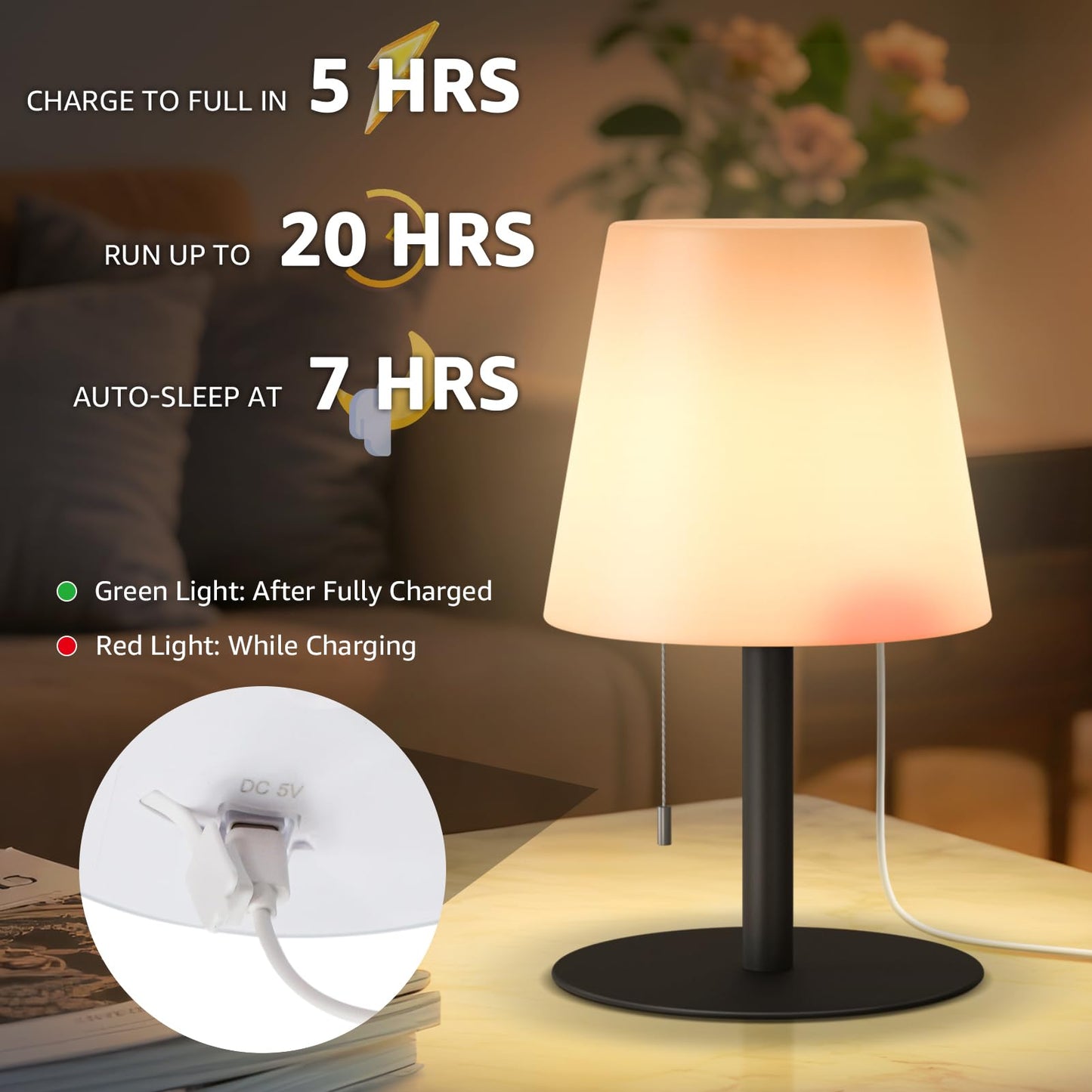 Uuffoo 2 Pack Shower Lamp Rechargeable Outdoor Table Lamp Cordless Warm White & Rgb Night Light For Patio  Restaurant  Camping  Bathroom Gift For Women  Mom  Grandma H9.8In (Black)