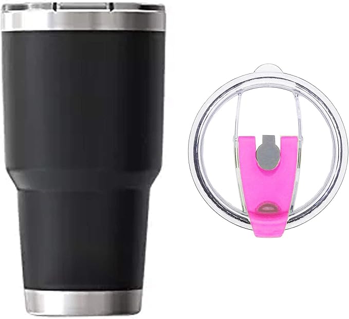 3 Packs Lids for 20oz Tumblers, CNYMANY Spill-proof Splash Resistant Straw-friendly Cover for Old Style Rtic, Ozark Trail 20 oz. Cups - Green, Rose Red, Gray