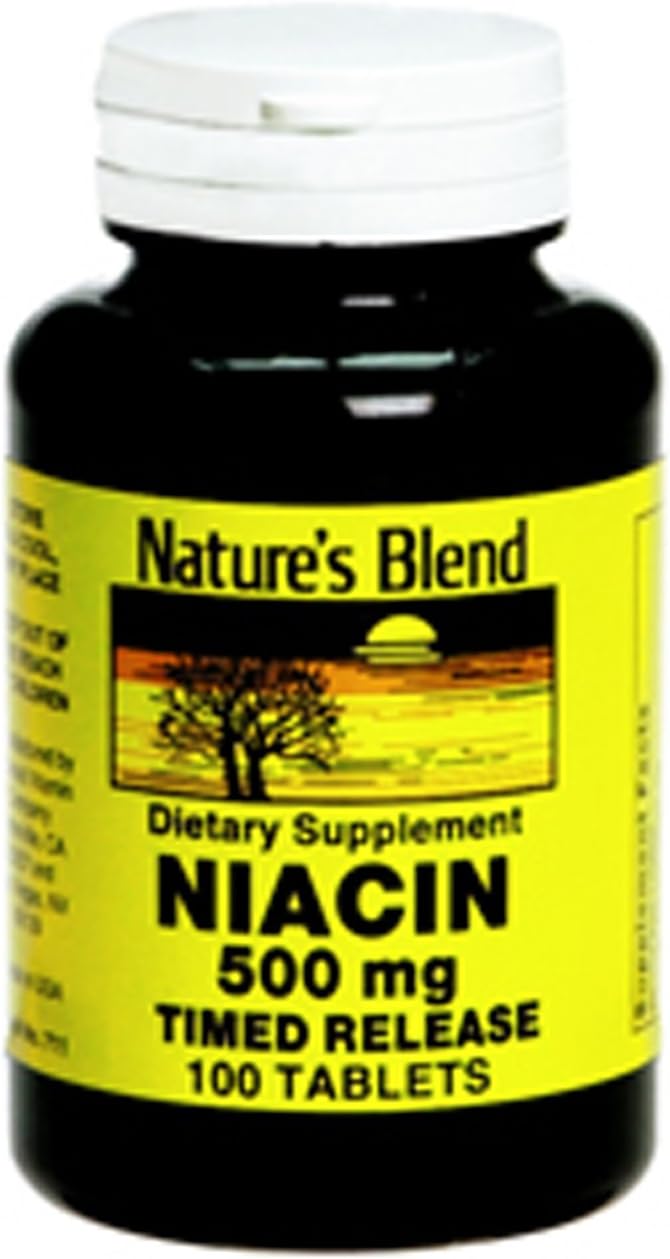 Nature's Blend Niacin Timed Release 500 mg 500 mg 100 Tabs