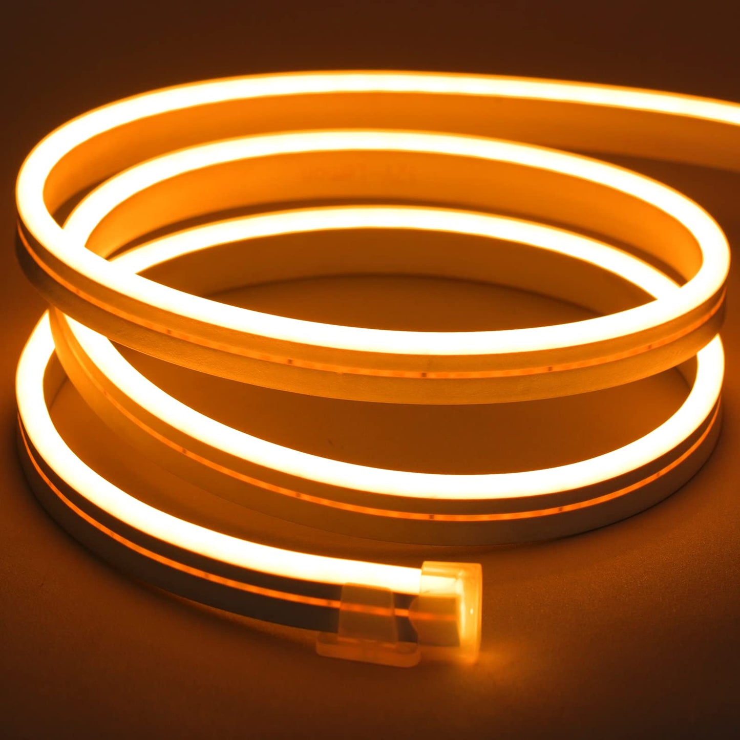 Meijiajia LED Neon Strip Lights, 16.5ft Orange Polycarbonate, Flexible & Waterproof, Cuttable Mood Lighting