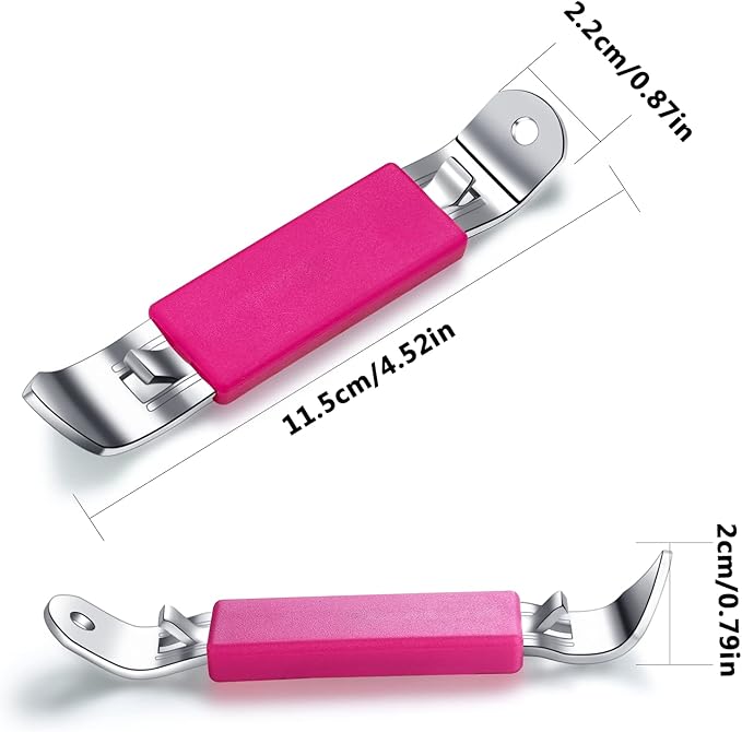 3 Pieces Magnetic Bottle Openers Can Opener Classic Beer Opener Stainless Steel Small Bottle Opener Can Tapper with Magnet for Camping and Traveling HANCELANT (Fuchsia)