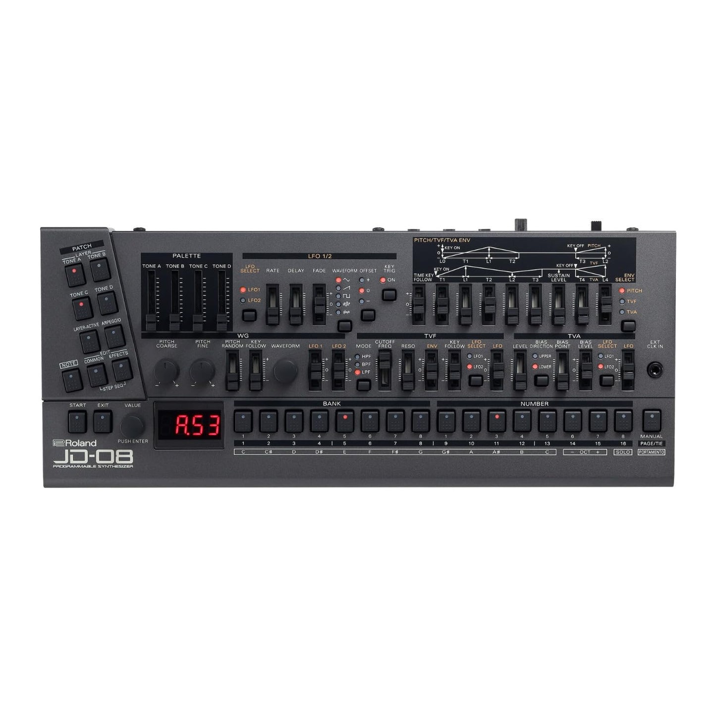 Roland Jd-08 Tabletop Sound Module Boutique Synthesizer - Compact, Lightweight, Modern With New Effects And Polyphonic Sequencer
