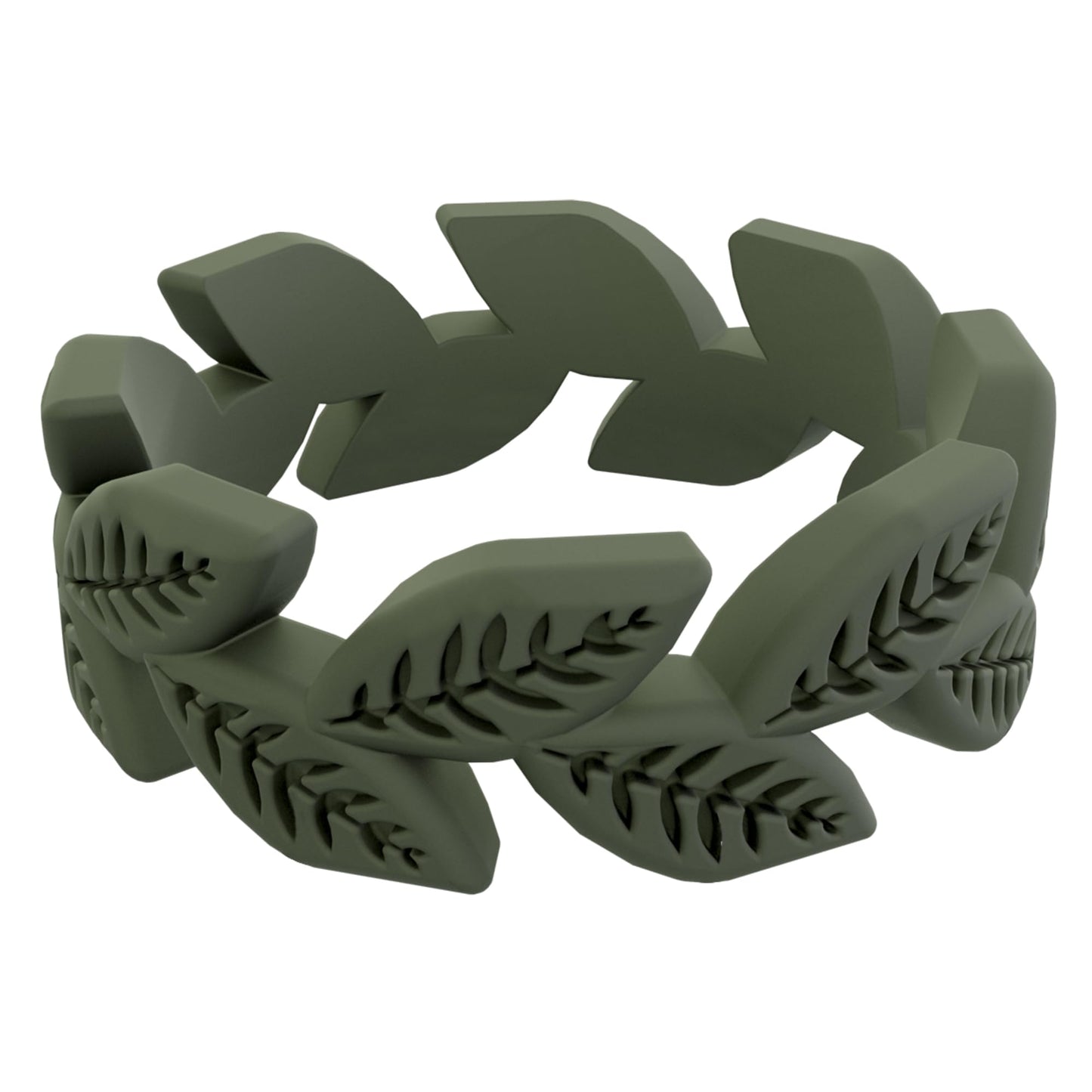 QALO Vine Silicone Ring for Women (Sage, Size 7) - Womens Wedding Bands - Durable & Breathable Engagement Silicone Rings for Her