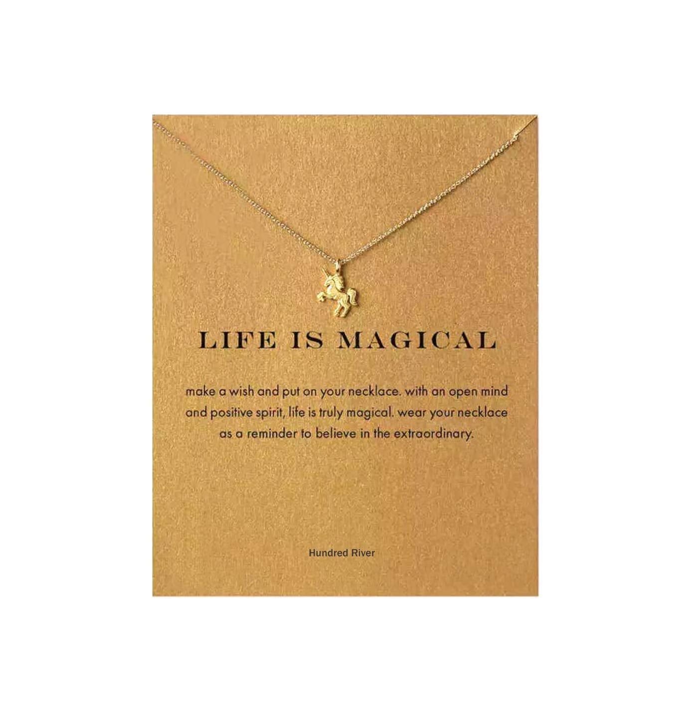 Baydurcan Unicorn Gifts Unicorn Necklace for Women with Message Card Gift for Daughter Granddaughter (unicorn)