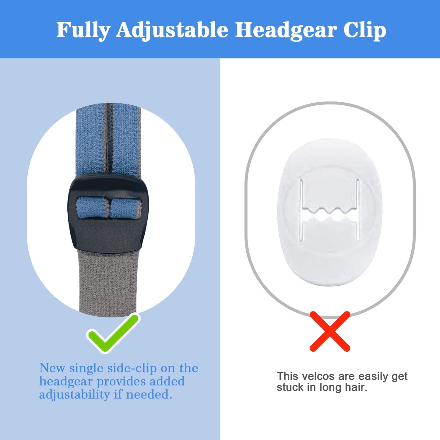 Upgrade Airsense 11 10 Headgear Straps Fully Adjustable CPAP Replacement Supplies Upgraded Headgear Straps for Airfit P10 N30 Airsense 10 11 Nasal Pillow Mask - 2 Pack Black