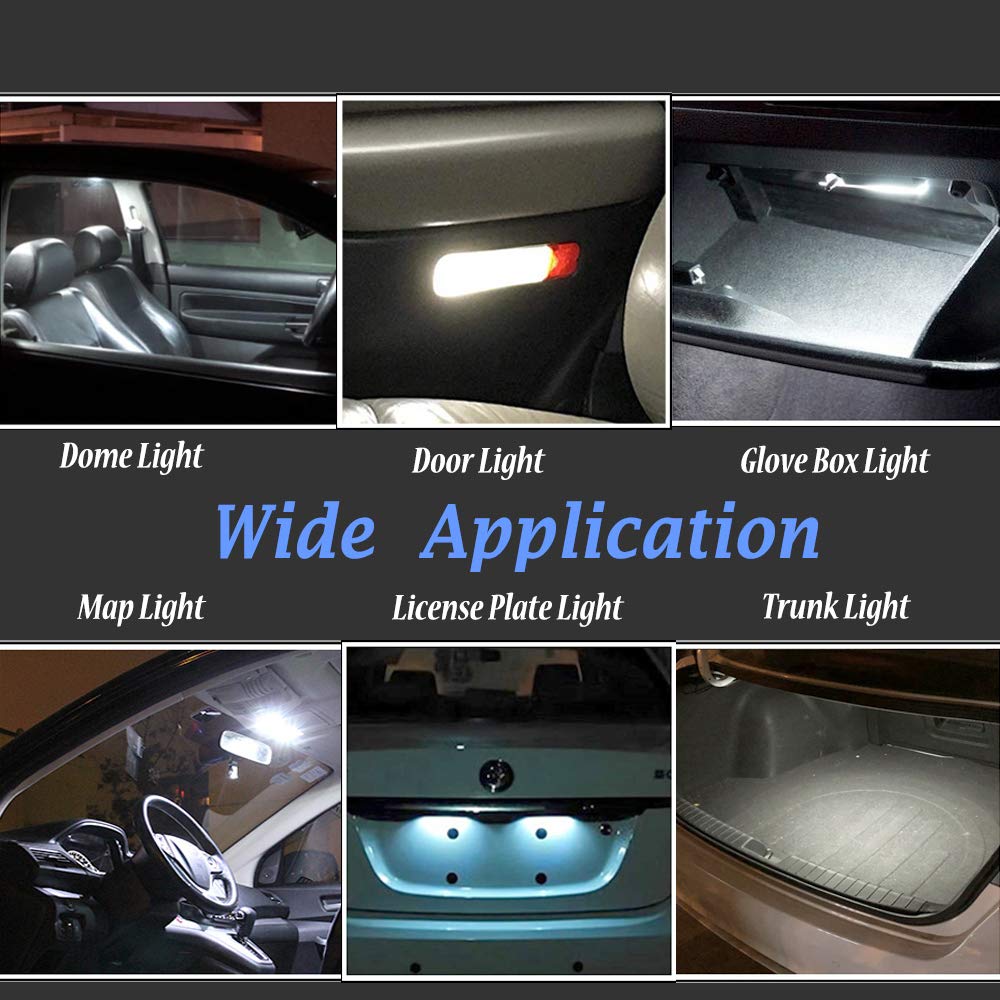 Xinyang 2Pcs 6418 Led Car Bulb 36Mm Festoon 16-Smd 4014 Chipsets White For Interior Dome License Plate Lights