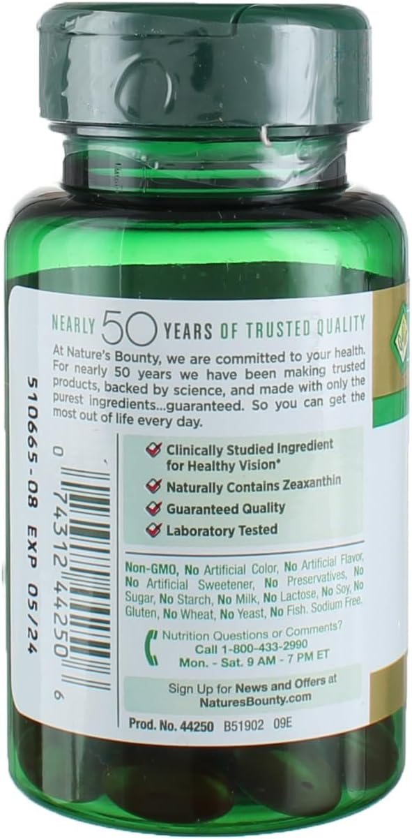 Nature's Bounty Lutein Softgels, 30 count (Pack of 2)