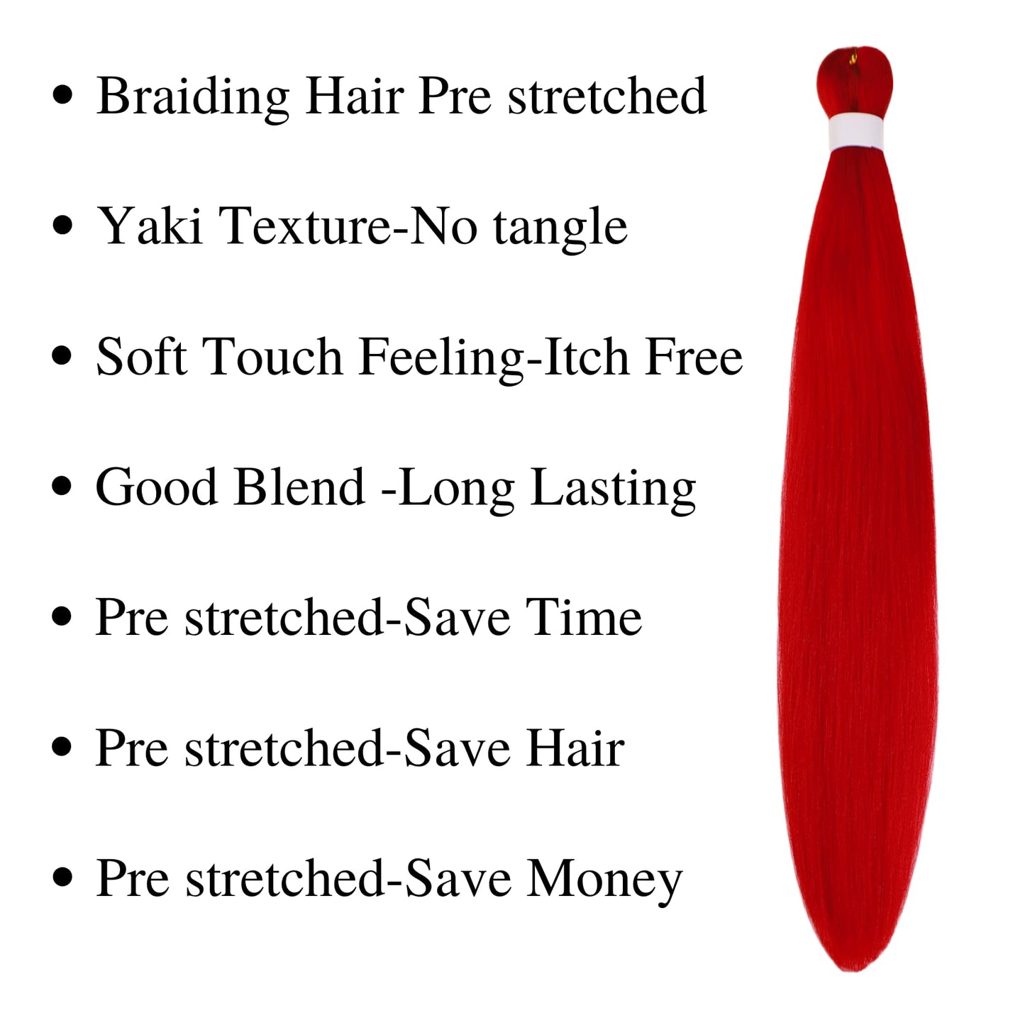 Red Braiding Hair Pre stretched Boho Hair for Mermaid Braiding Hair Extensions Micro Curl Boho Braids Curly Crochet Bohemian Bra