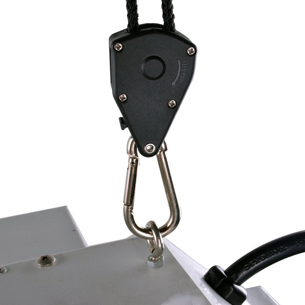 TopoGrow Adjustable Rope Hanger 1/8in  150lb, 192PCS/96 Pairs, Nylon, Loose-Proof Design for Grow Lights