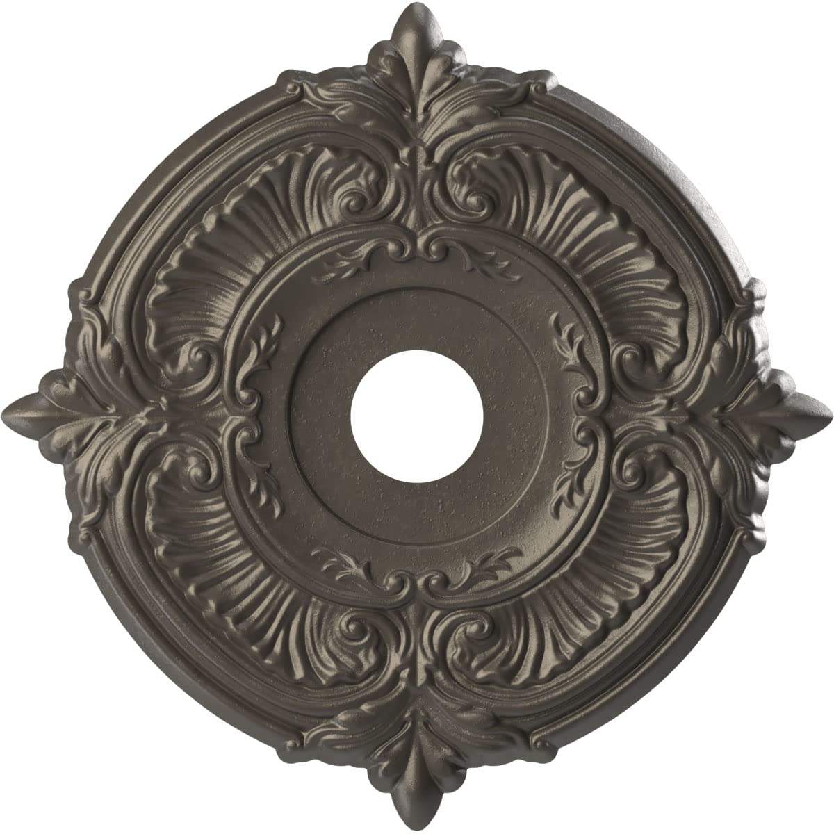 Ekena Millwork Cmp19Atdst Attica Thermoformed Pvc Ceiling Medallion (Fits Canopies Up To 6 3/4), 19Od X 3 1/2Id X 1P, Universal