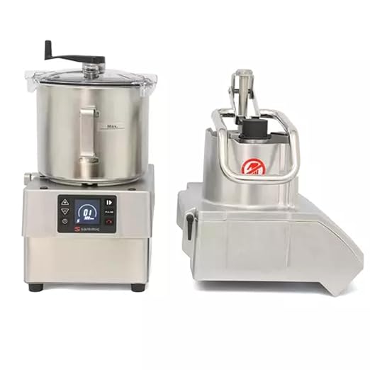 Sammic CK-48V (1050822) Combi Vegetable Prep and Food Processor, 1300 lbs./hr., Variable Speed, Reverse, 5 Prep and 10 Cutter Speeds, 8L Stainless Bowl, Serrated S-Blade, 3 HP, Countertop