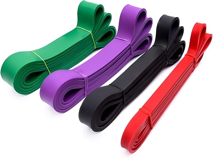 Pull Up Resistance Bands Set of 4 for Men and Women, Assistance Band for Exercise for Resistance Training Powerlifting, Gy...