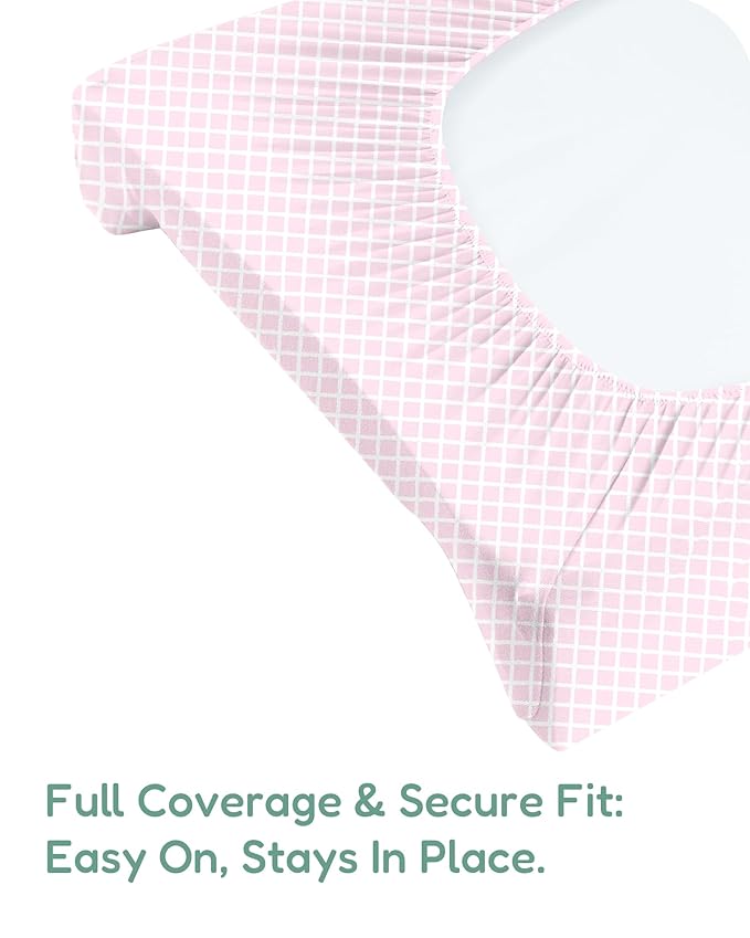 Extra Stretchy Changing Pad Cover, Ultra Soft Premium Jersey Knit Changing Pad Sheets, Unisex for Boys Girls, Fits All Standard Changing Tables/Dresser Tops - 2 Pack