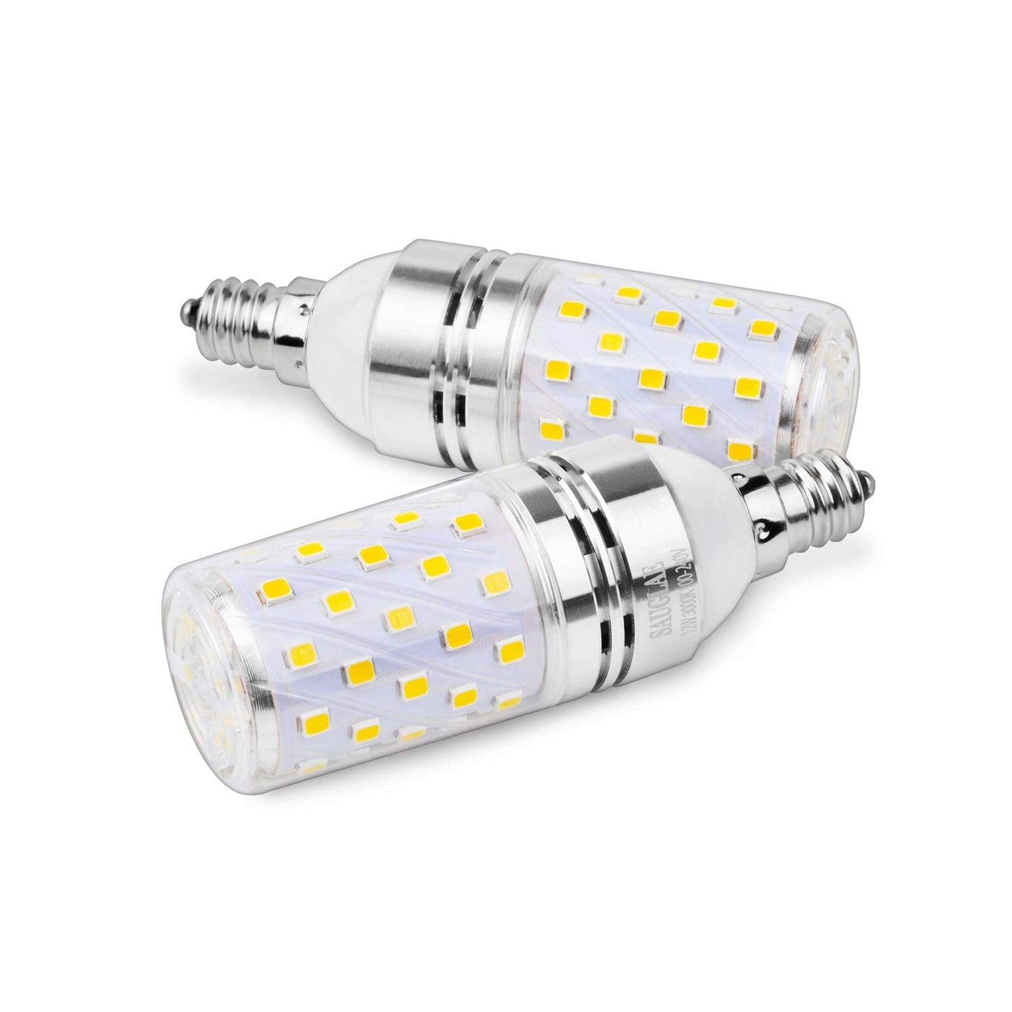 Sagel E12 LED Corn Bulbs 12W, 100W Equivalent, Warm White 3000K, Non-Dimmable, 1200Lm, 4-Pack