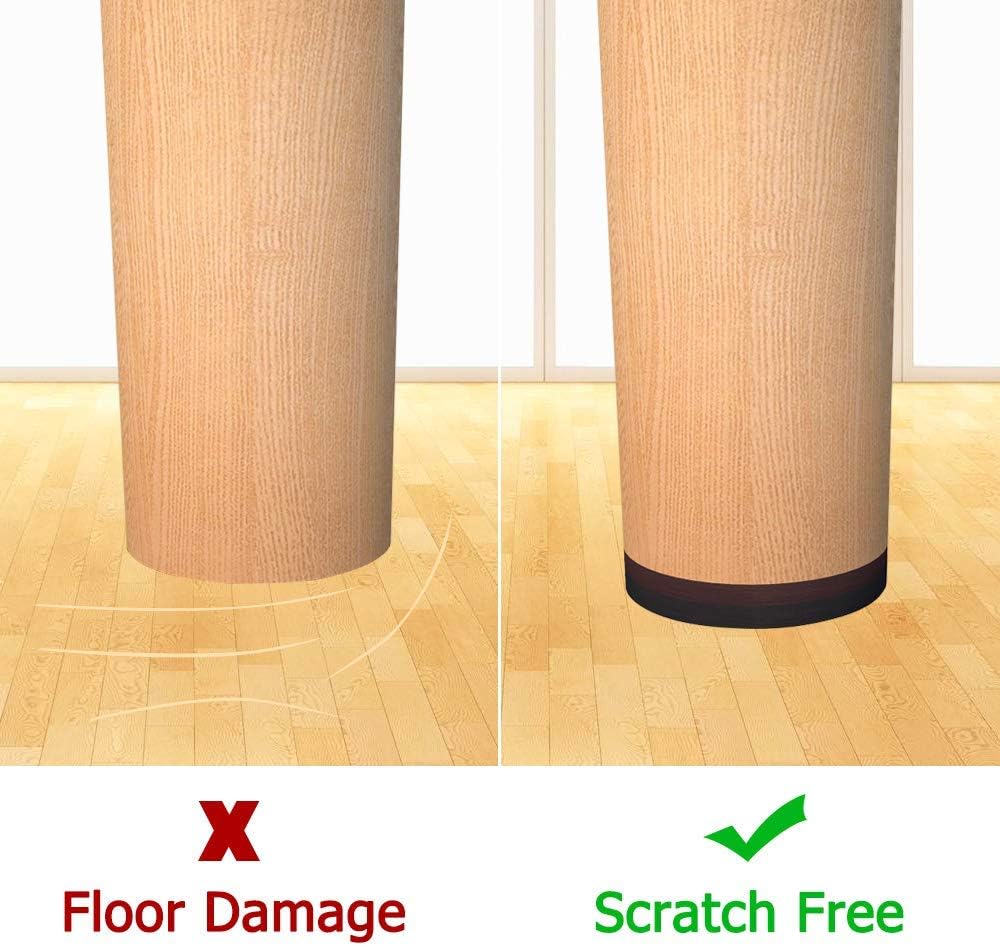 Yelanon Non Slip Furniture Pads -8pcs 4" Furniture Grippers Hardwood Floors, Non Skid for Furniture Legs,Self Adhesive Rubber Furniture Feet, Anti Slide Floors Protectors for Keep Couch Stoppers