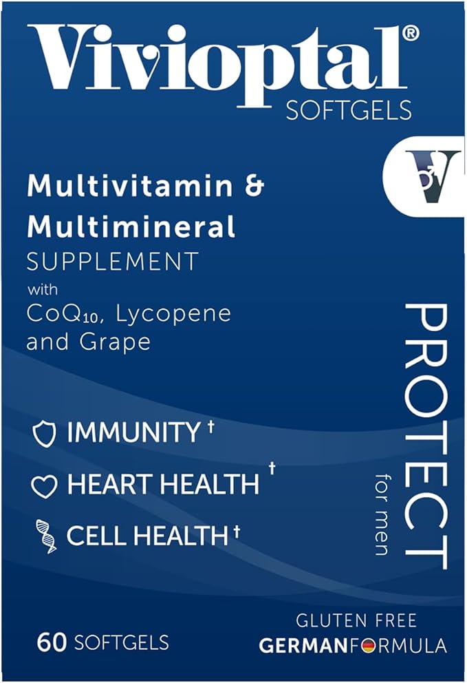 Vivioptal for Men, 30 Softgels + Vivioptal Women, 30 Softgels, Multivitamin & Multimineral, Gluten Free, German Formula