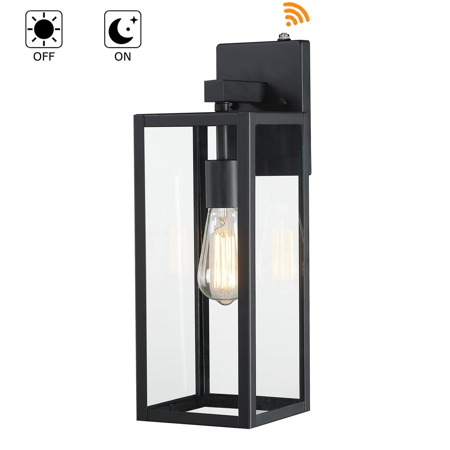 Faymart Lighting 18 Inch Outdoor Wall Light Dusk To Dawn 2 Pack Outdoor Lanterns For Porch Large Outdoor Sconce Lights With Sensor Photocell Wall Lantern For Porch Patio Garage