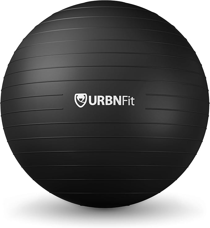 URBNFit Exercise Ball - Yoga Ball for Workout Pregnancy Stability - AntiBurst Swiss Balance Ball w/ Pump - Fitness Ball Ch...