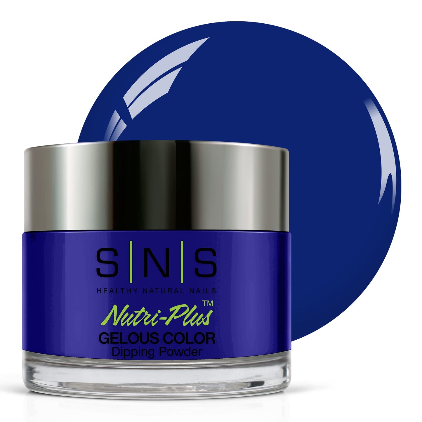 SNS Nail Dip Powder, Gelous Color Dipping Powder - Googly Eyes (Blue/Indigo, Cobalt), EE14- Long-Lasting Acrylic Nail Color & Po
