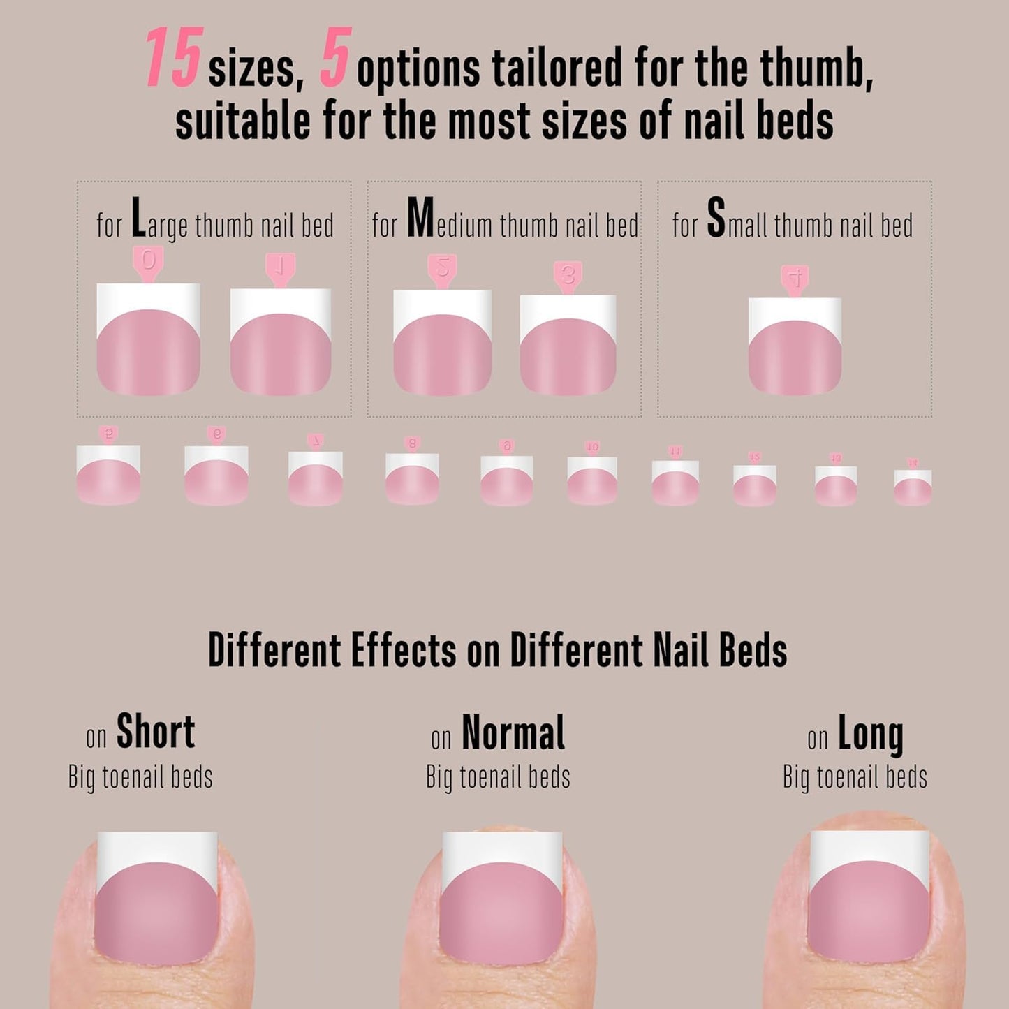 NOVO OVO French Tip Toe Nail Tips 8 MIXED SUMMER COLOR, Sharp Square Soft Gel False Toenail Extension, Need Builder Gel & Top Co