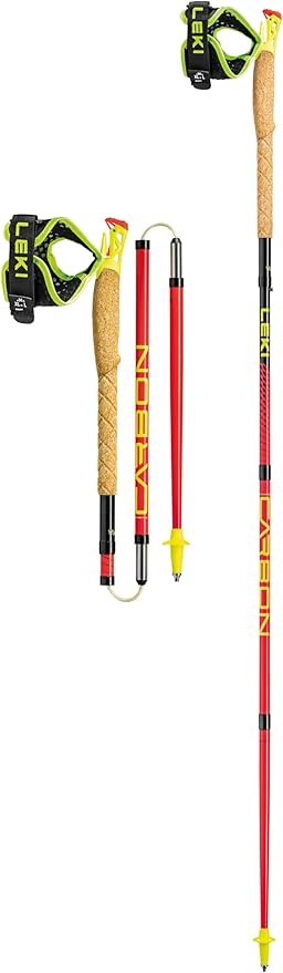 LEKI Ultratrail FX.One Trekking Poles - Carbon Foldable Ultralight Poles for Hiking & Trail Running