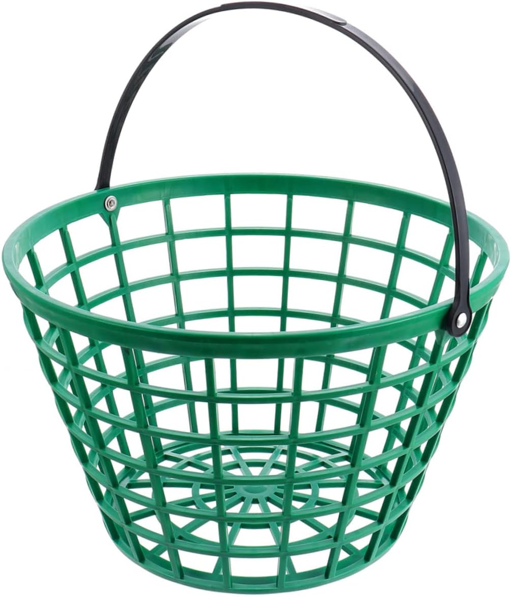 Portable Golf Ball Storage Basket Container with Handle for Outdoor Sports Practice Organizing Balls and