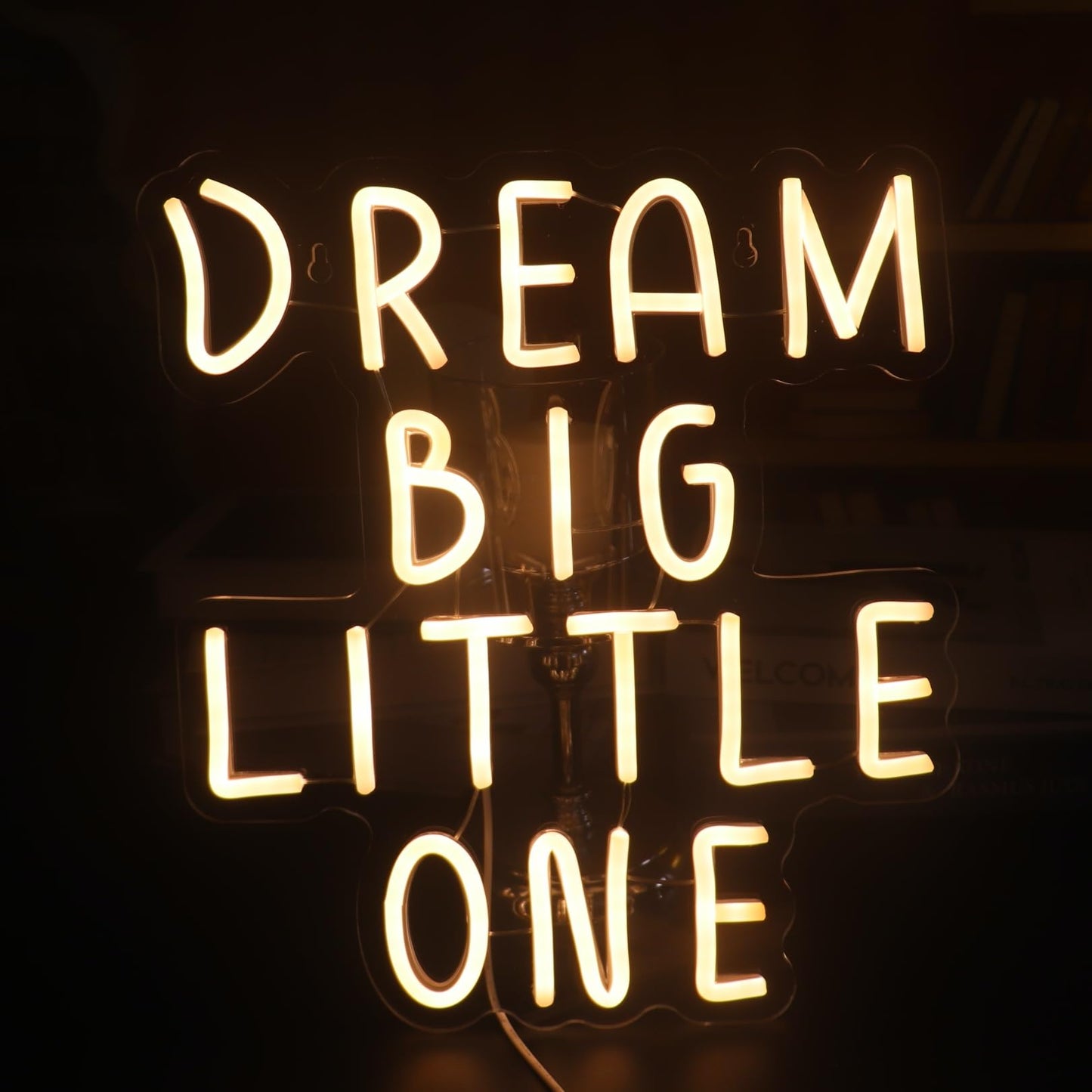 Dream Big Little One Neon Sign  Decorative Neon Lights For KidS Room Play Room Wall Decor Neon Light Sign  Christmas Birthday KidS Gift Thanksgiving Gift(Warm White)