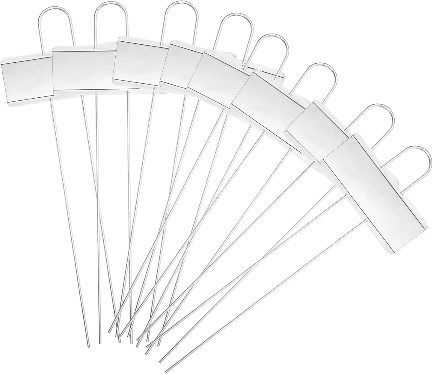 30 Pcs Plant Labels for Outdoor Garden Waterproof Plant Markers for Outdoor Plants, 10.7inch Metal Garden Plants Tags and Labels for Flower Vegetable Seedlings Greenhouse（Silver